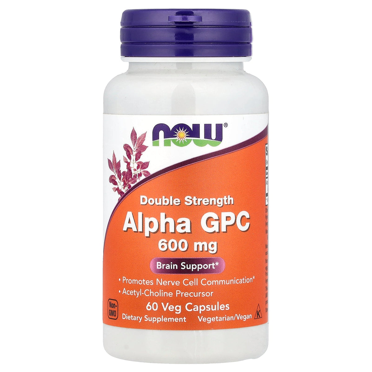 NOW Foods, Alpha GPC, 600 mg, 60 Veg Capsules