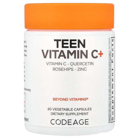 Codeage, Teen Vitamin C+, 60 Vegetable Capsules