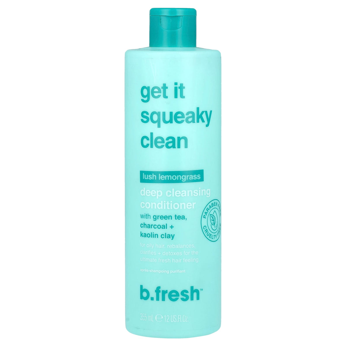 b.fresh, Get It Squeaky Clean, Deep Cleansing Conditioner, For Oily Hair, Lush Lemongrass, 12 fl oz (355 ml)