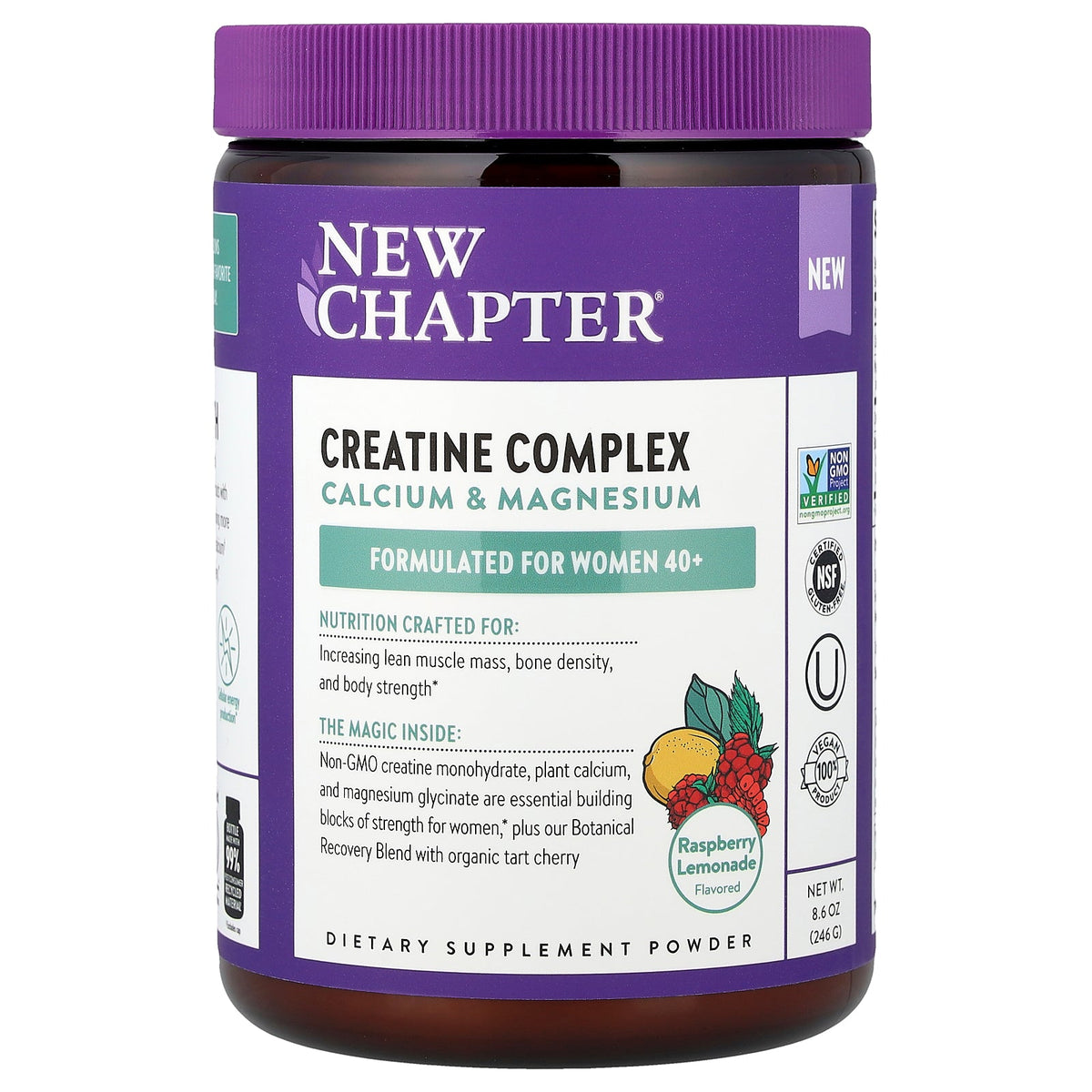 New Chapter, Creatine Complex For Women 40+, Raspberry Lemonade, 8.6 oz (246 g)