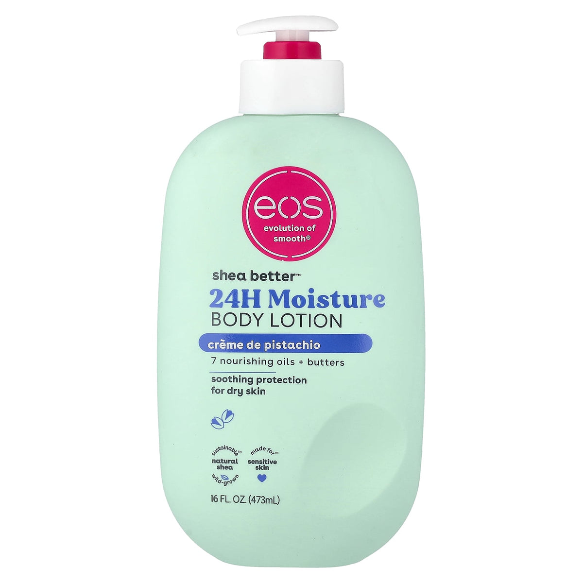 EOS, Shea Better™, 24H Moisture Body Lotion, Creme De Pistachio, 16 fl oz (473 ml)