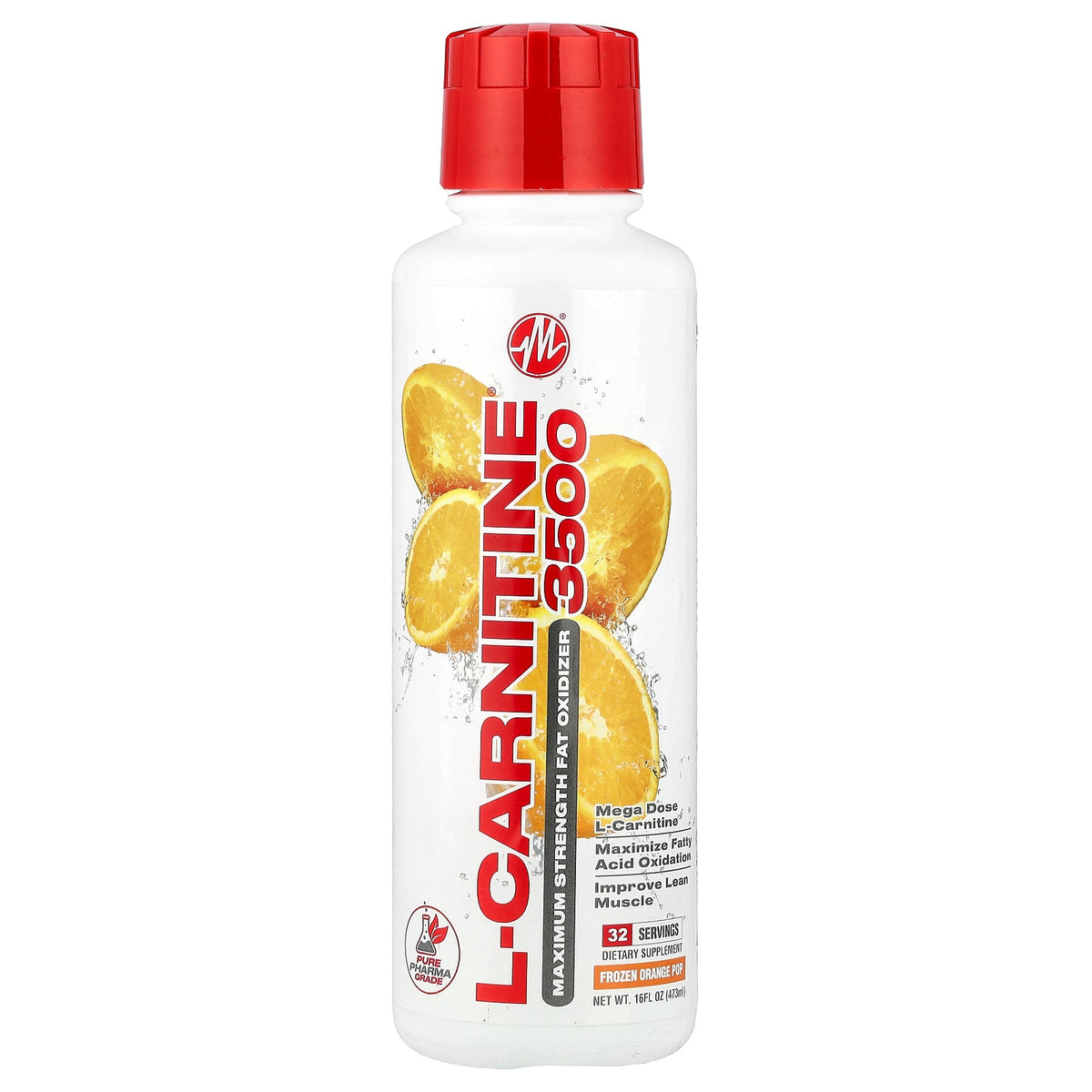 Metabolic Nutrition, L-Carnitine 3500®, Frozen Orange Pop, 16 fl oz (473 ml)