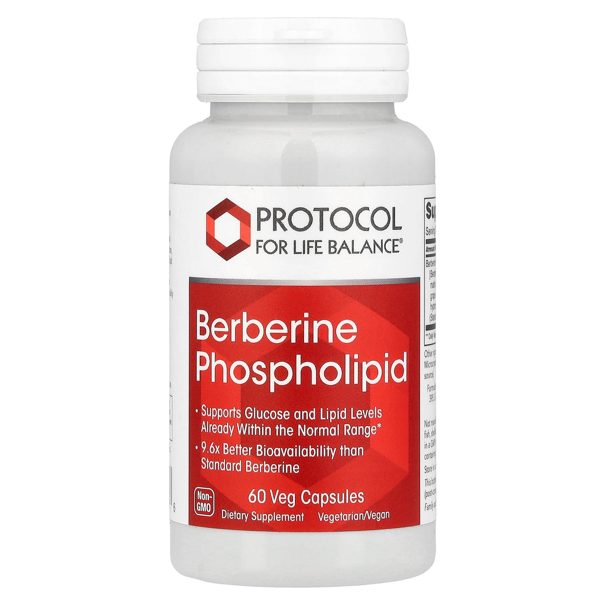 Protocol for Life Balance, Berberine Phospholipid, 60 Veg Capsules (550 mg per Capsule)
