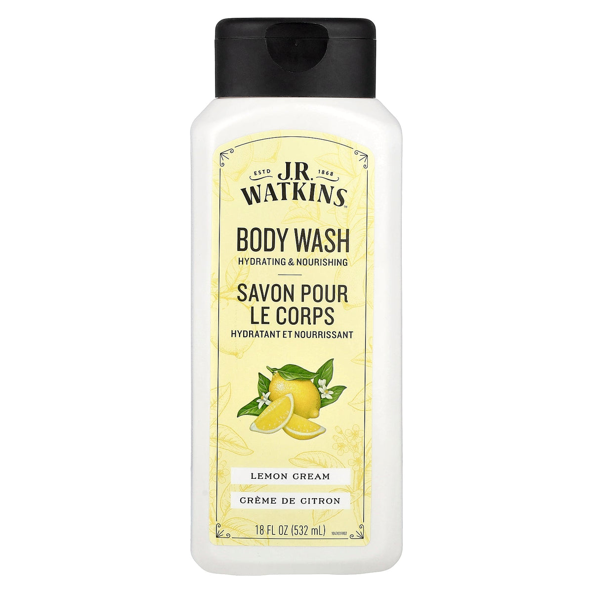 J R Watkins, Body Wash, Lemon Cream, 18 fl oz (532 ml)