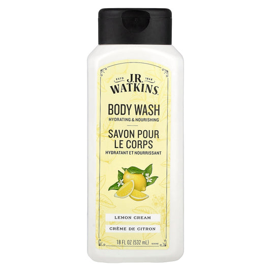 J R Watkins, Body Wash, Lemon Cream, 18 fl oz (532 ml)