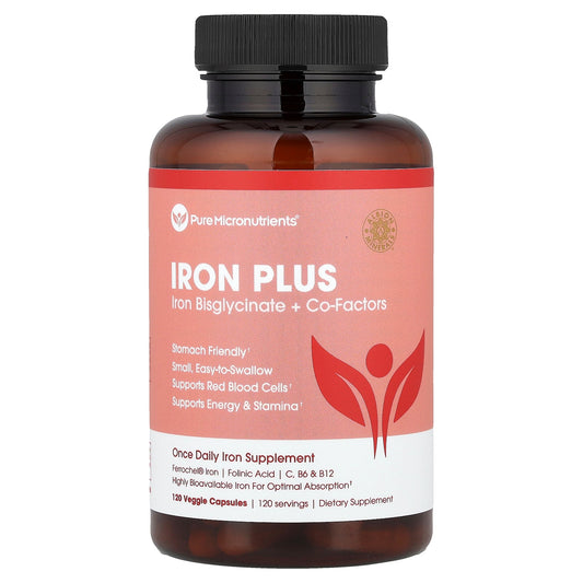 Pure Micronutrients, Iron Plus , 120 Veggie Capsules