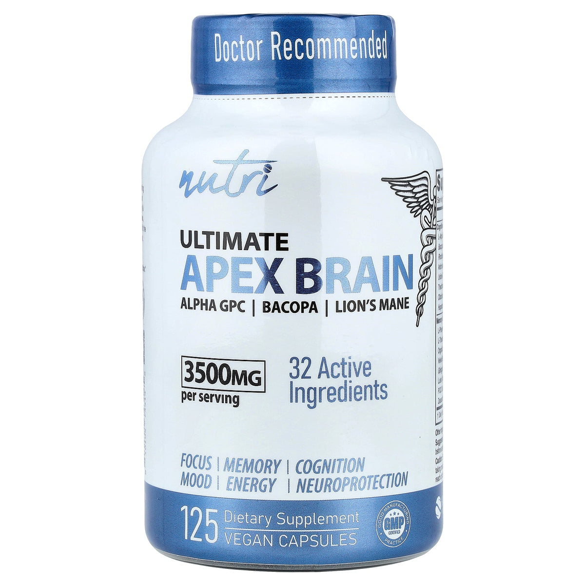 Nutri, Ultimate Apex Brain, 125 Vegan Capsules