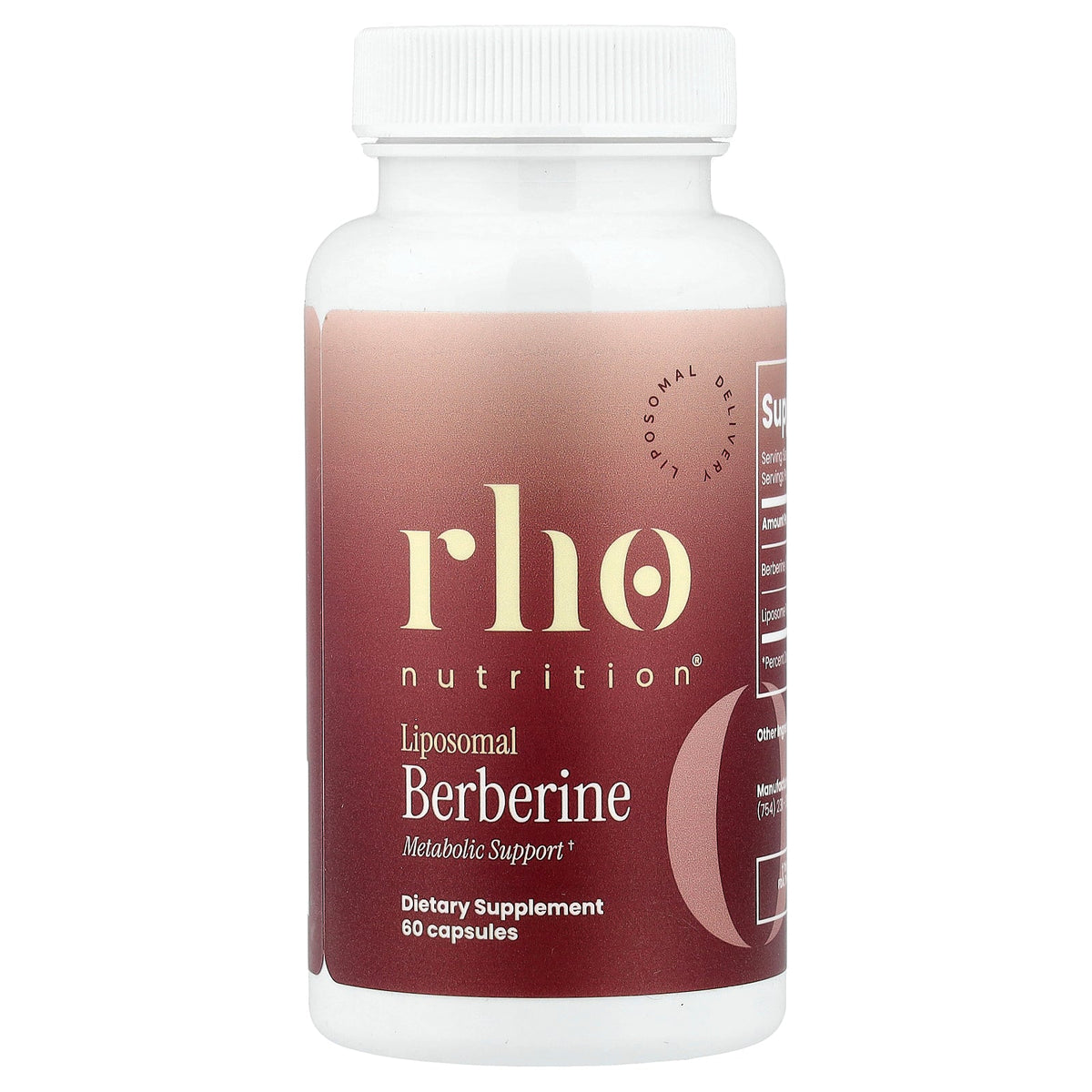 Rho Nutrition, Liposomal Berberine, 60 Capsules