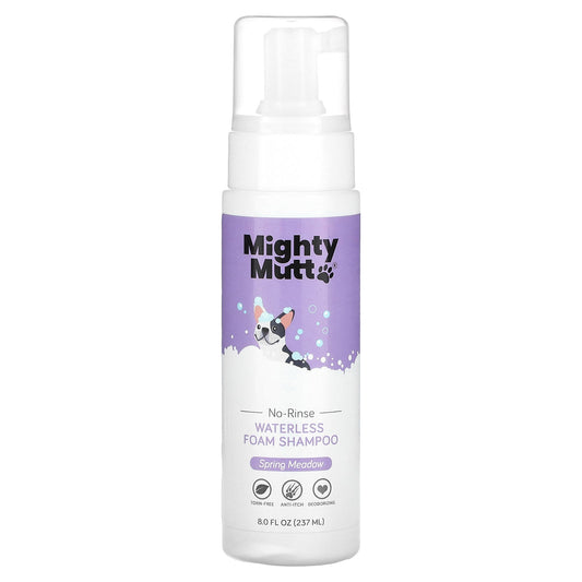 Mighty Mutt, Waterless Foam Shampoo, For Dogs, Spring Meadow, 8 fl oz (237 ml)