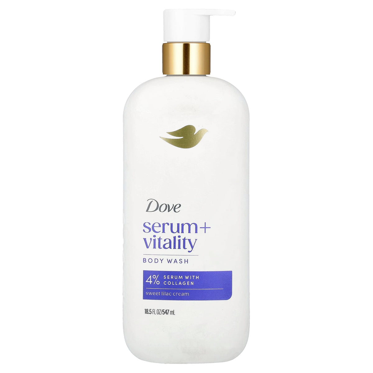 Dove, Serum + Vitality, Body Wash, Sweet Lilac Cream, 18.5 fl oz (547 ml)