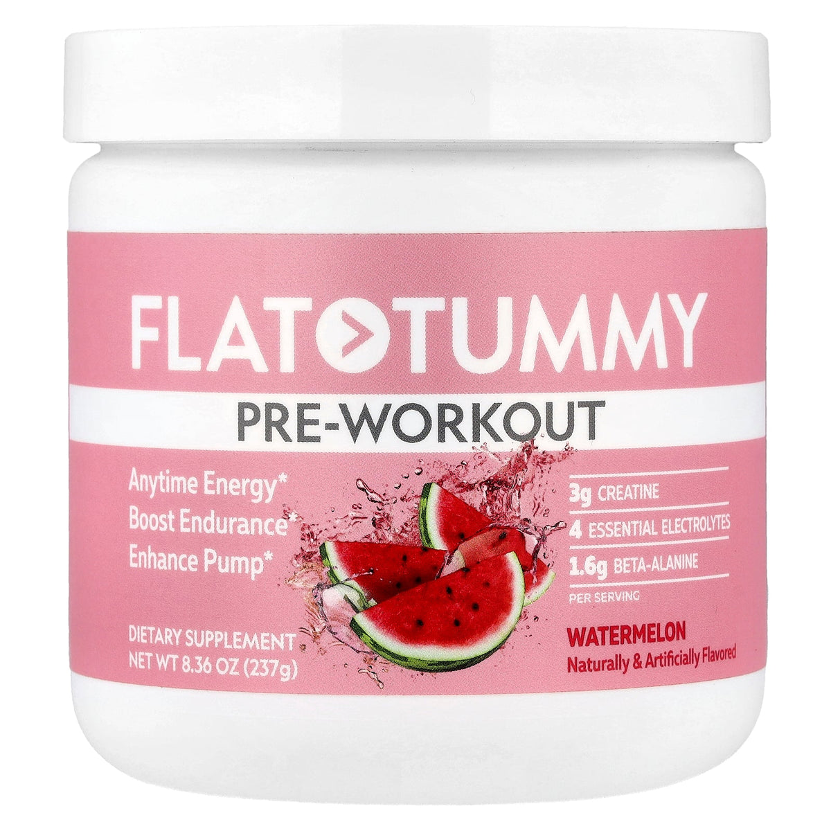 Flat Tummy, Pre-Workout, Watermelon, 8.36 oz (237 g)