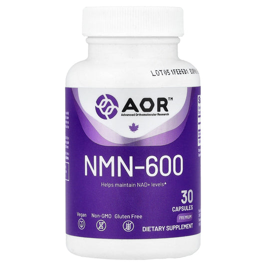 Advanced Orthomolecular Research AOR, NMN-600, 30 Capsules (600 mg per Capsule)