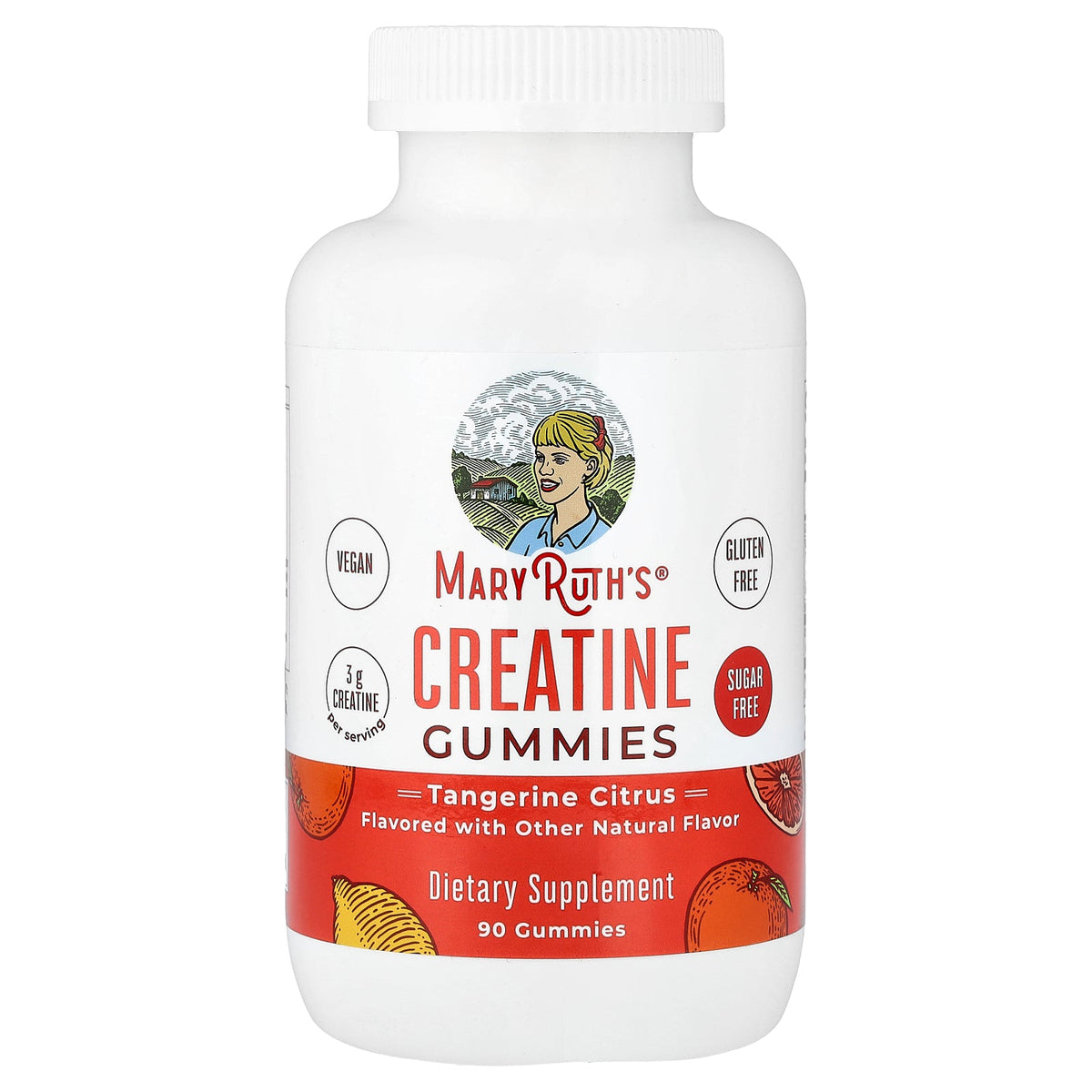 MaryRuth's, Creatine Gummies, Tangerine Citrus, 90 Gummies