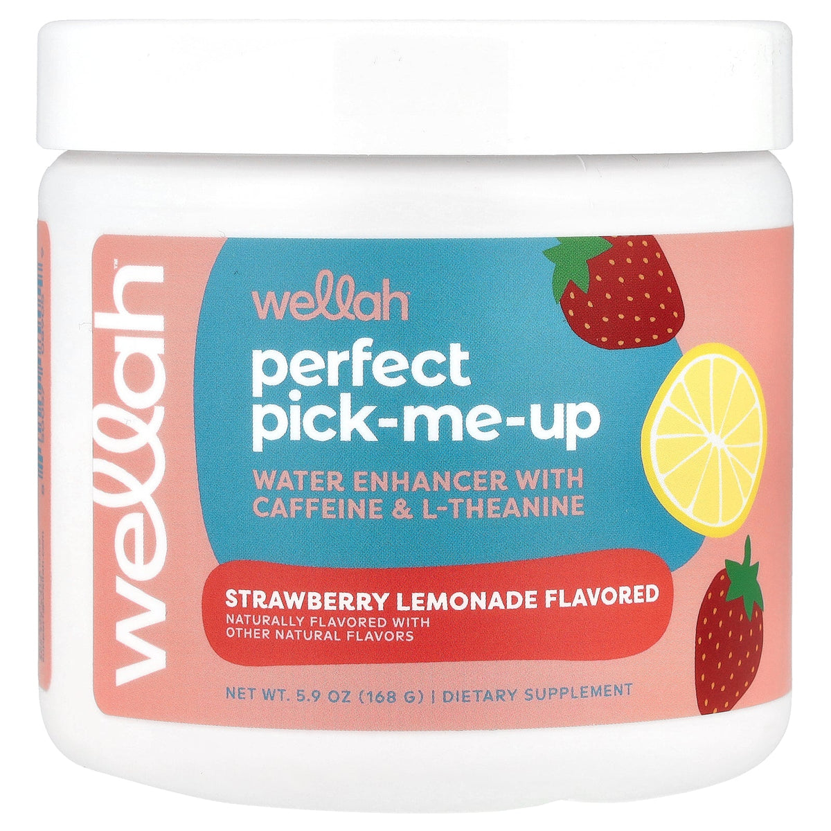 Wellah, Perfect Pick-Me-Up, Strawberry Lemonade, 5.9 oz (168 g)