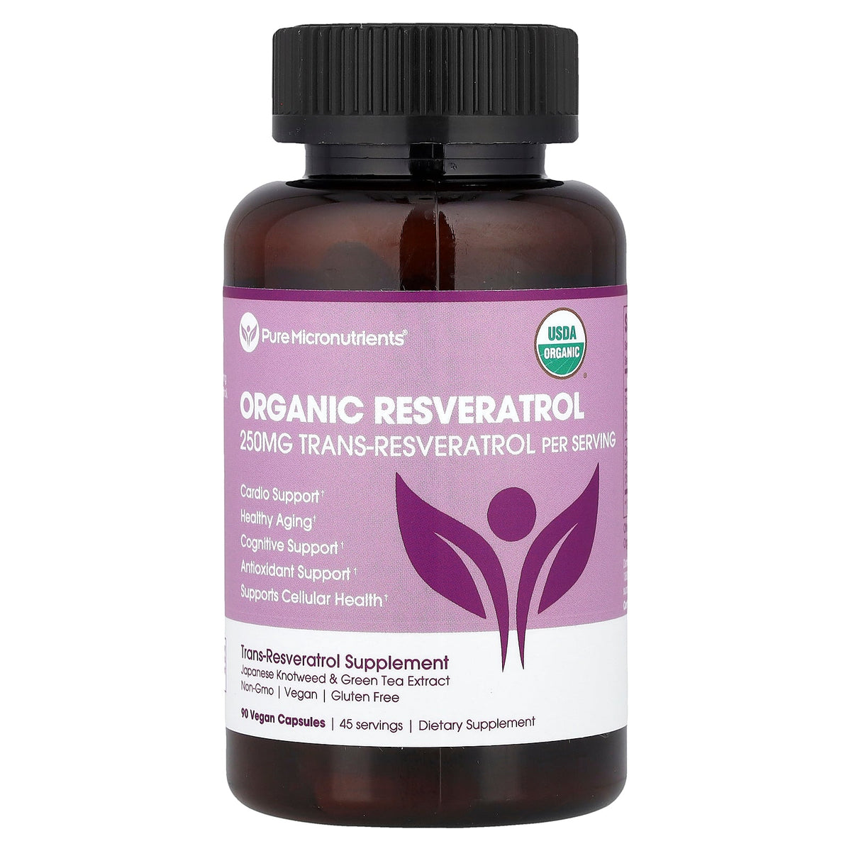 Pure Micronutrients, Organic Resveratrol, 90 Vegan Capsules