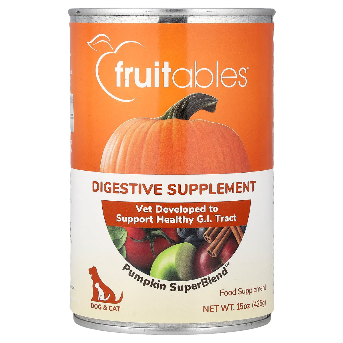 Fruitables, Digestive Supplement, For Dog & Cat, Pumpkin SuperBlend™, 15 oz (425 g)