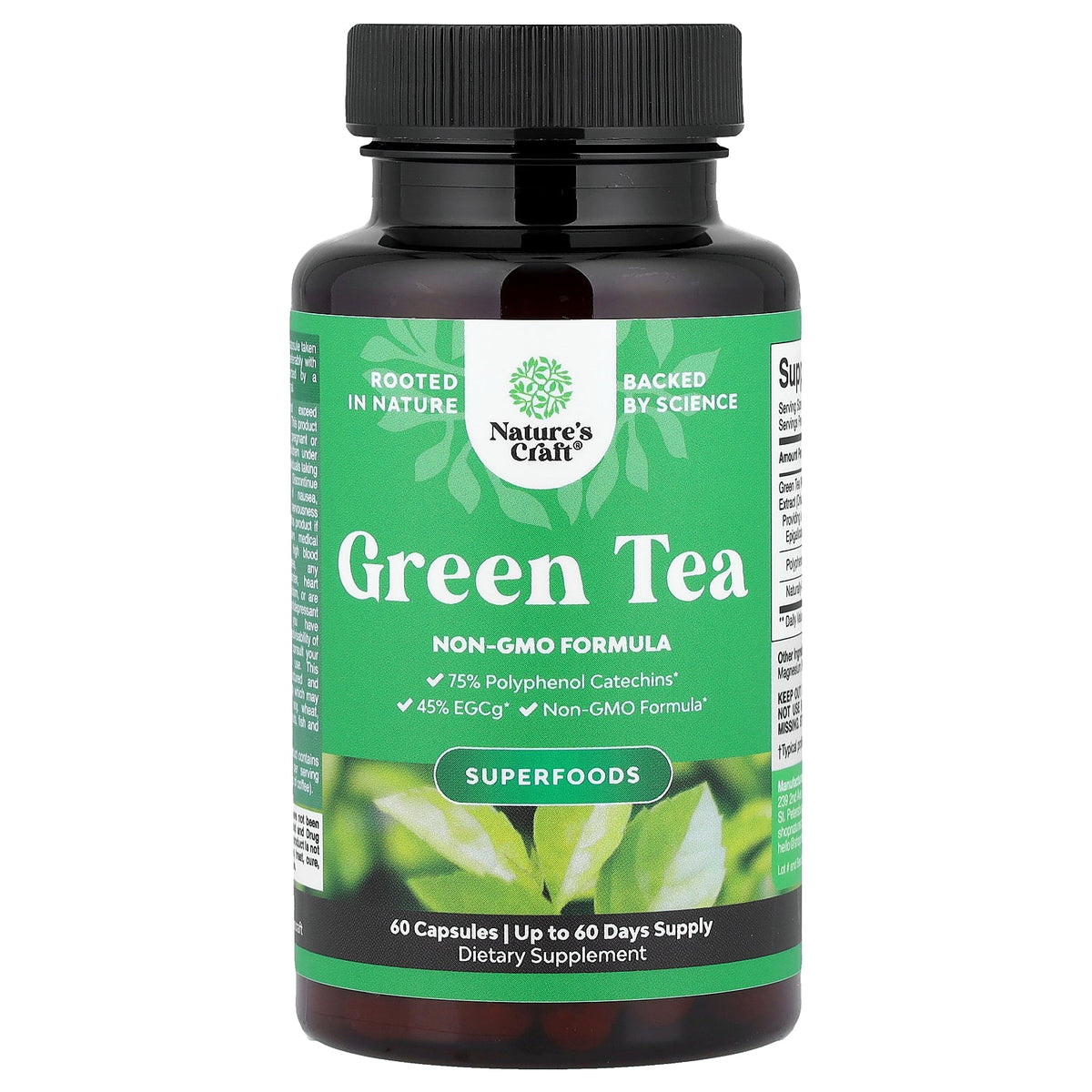 Nature's Craft, Green Tea, 60 Capsules (500 mg per Capsule)