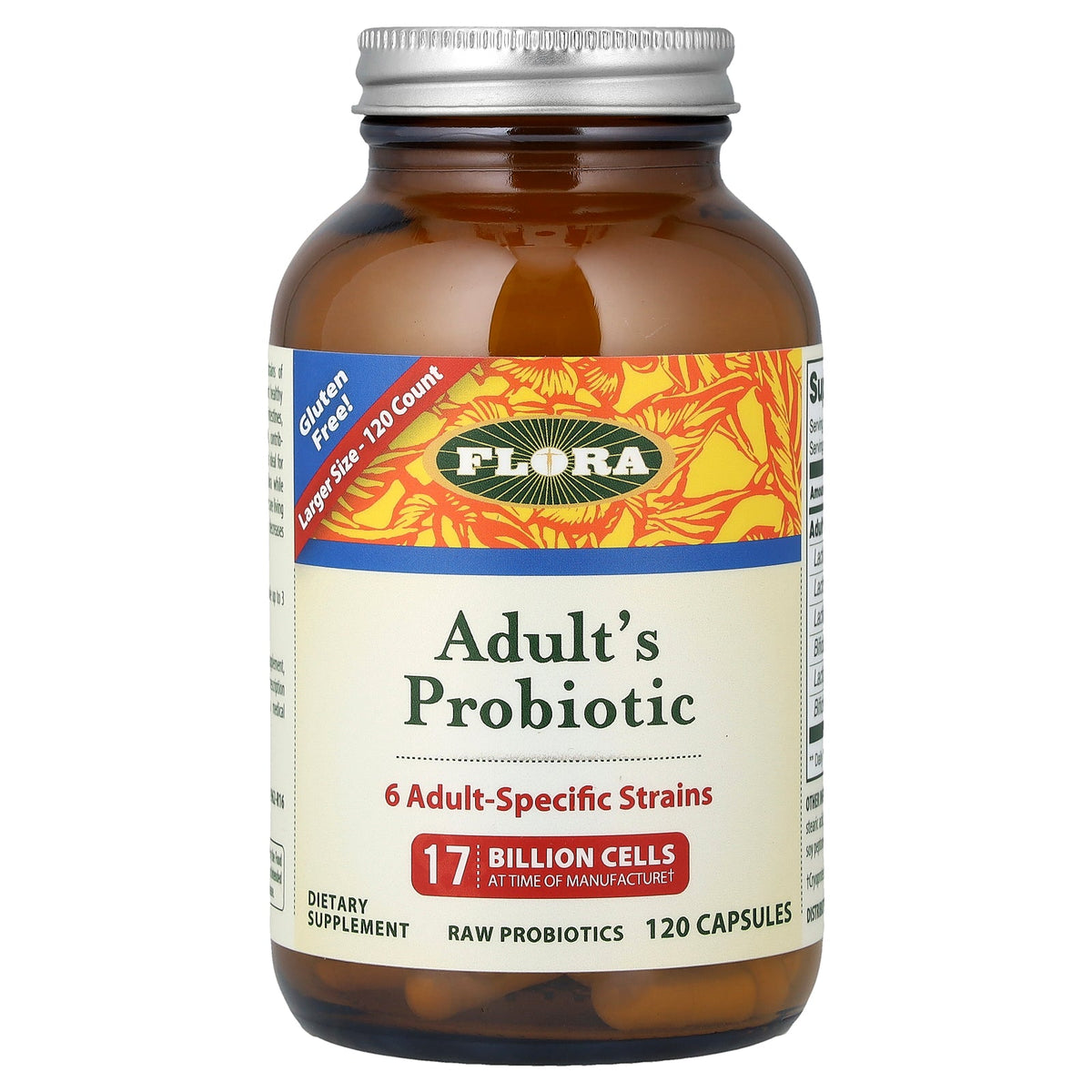 Flora, Adult's Probiotic, 17 Billion Cells, 120 Capsules