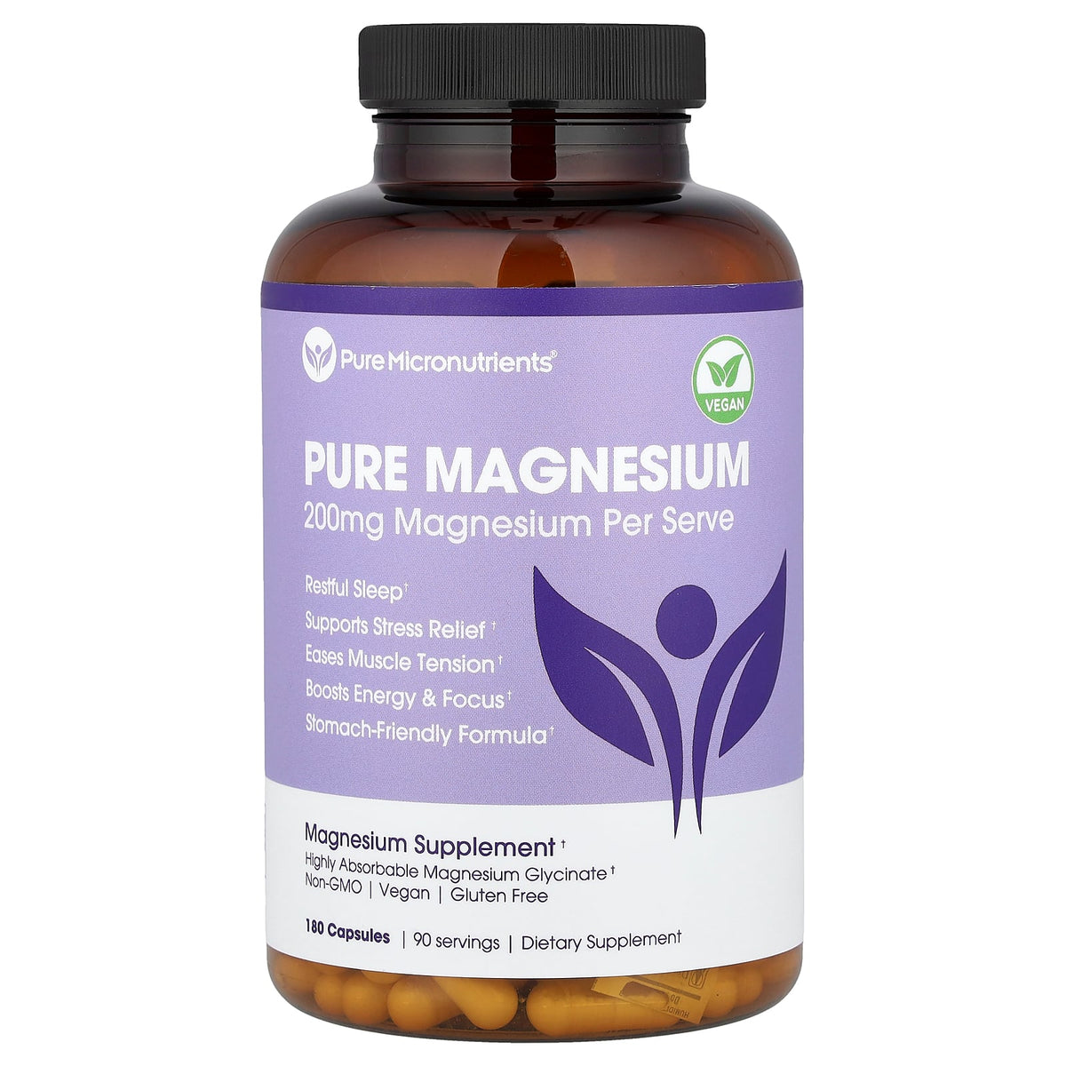 Pure Micronutrients, Pure Magnesium, 180 Capsules (100 mg per Capsule)