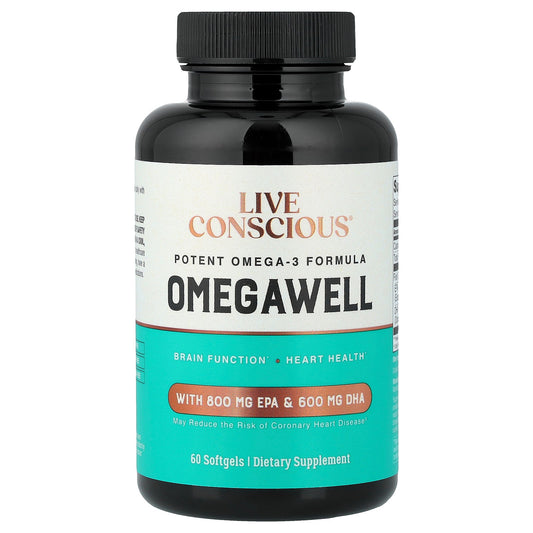 Live Conscious, OmegaWell, 60 Softgels (1,000 mg per Softgel)