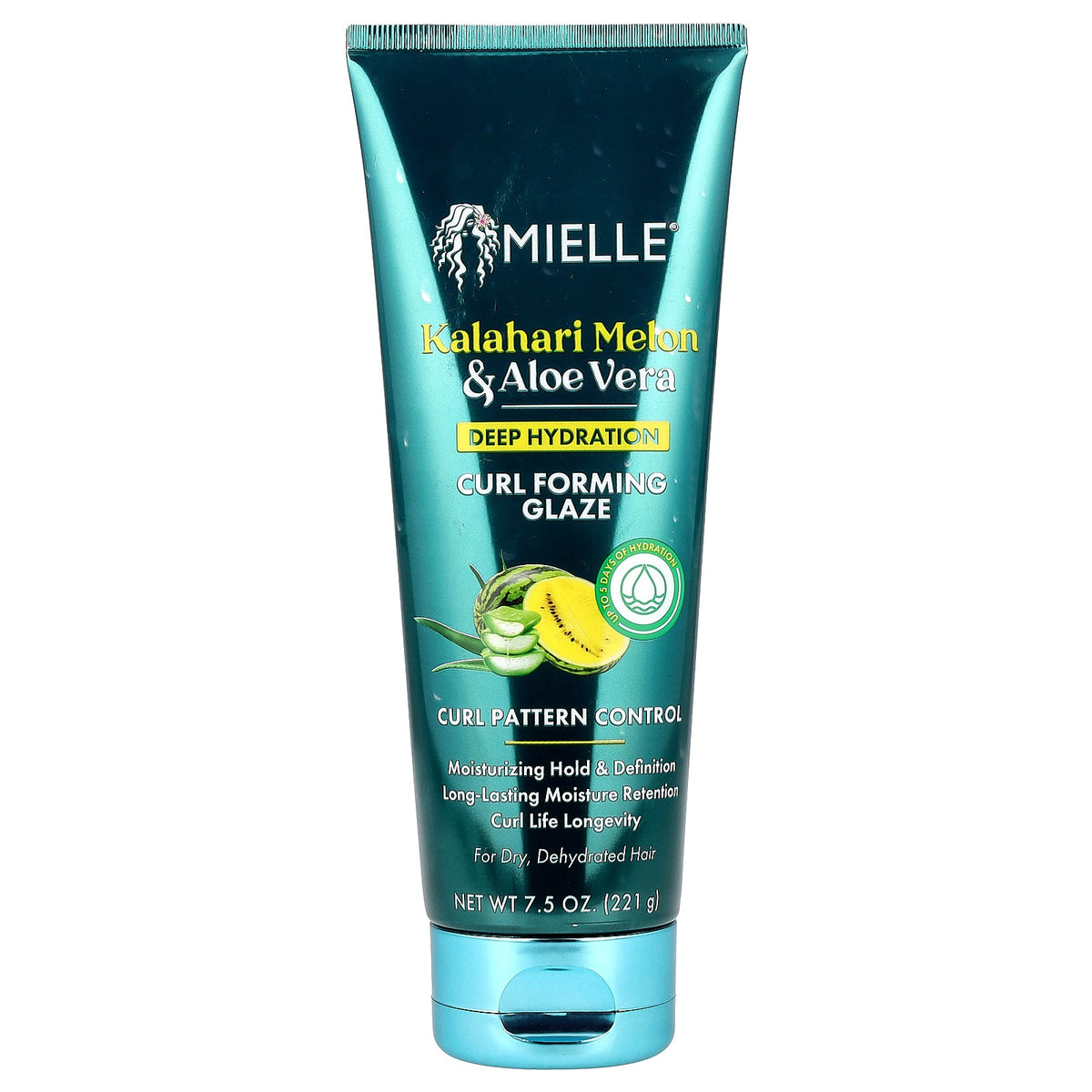 Mielle, Deep Hydration Curl Foaming Glaze, For Dry, Dehydrated Hair, Kalahari Melon & Aloe Vera, 7.5 oz (221 g)