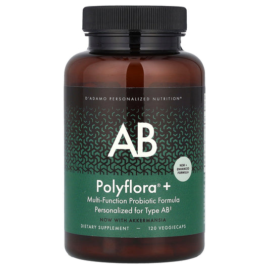 D'Adamo Personalized Nutrition, Polyflora®+ AB, Multi-Function Probiotic Formula , 120 VeggieCaps