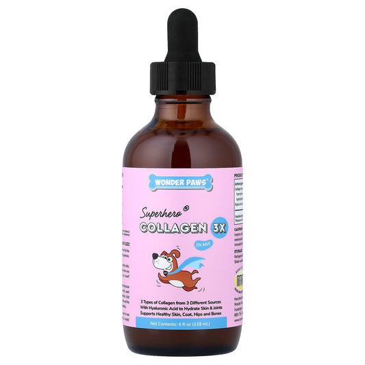 Wonder Paws, Superhero® Collagen 3X, For Dogs, 4 fl oz (118 ml)