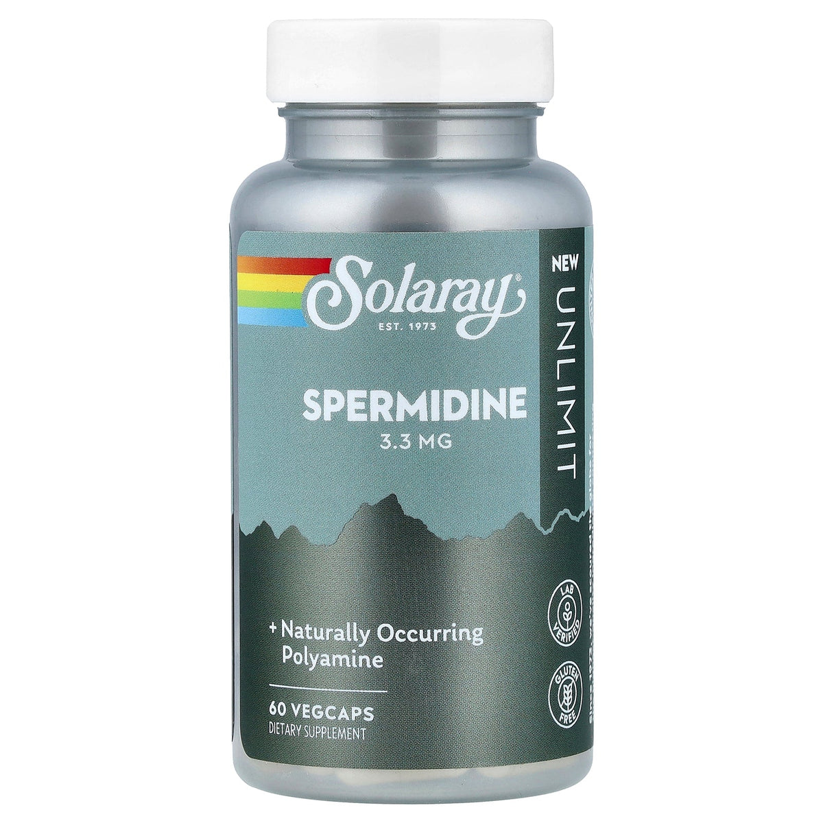 Solaray, Unlimit, Spermidine, 3.3 mg, 60 VegCaps