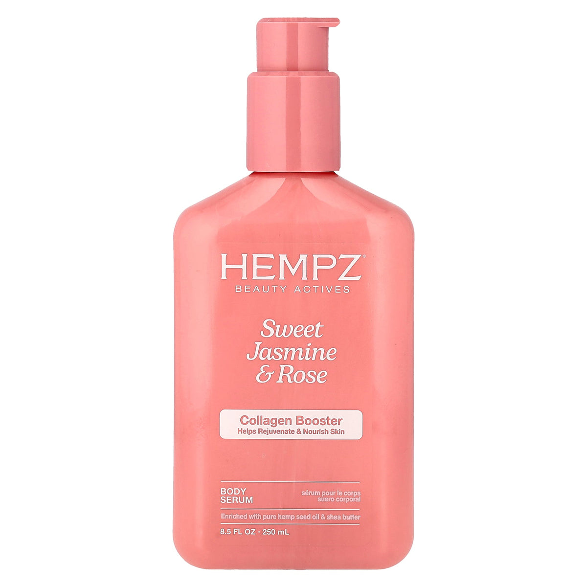 Hempz, Collagen Booster Body Serum, Sweet Jasmine & Rose, 8.5 fl oz (250 ml)