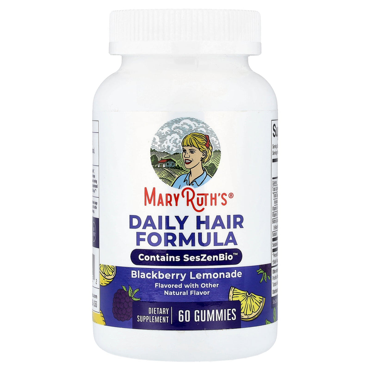 MaryRuth's, Daily Hair Formula Gummies, Blackberry Lemonade, 60 Gummies