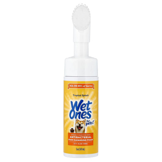 Wet Ones, For Pets™ Antibacterial Paw Cleansing Foam, For Dogs, Tropical Splash , 5 oz (147 ml)