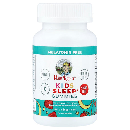 MaryRuth's, Kids Sleep Gummies, Melatonin Free, Strawberry, 30 Gummies