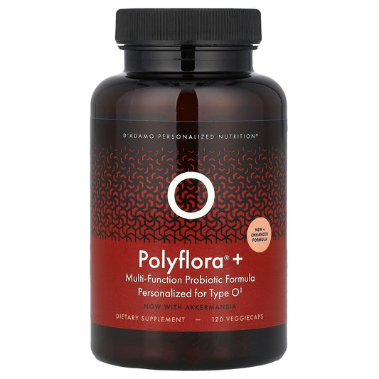 D'Adamo Personalized Nutrition, Polyflora® + O, Multi-Function Probiotic Formula, 120 VeggieCaps