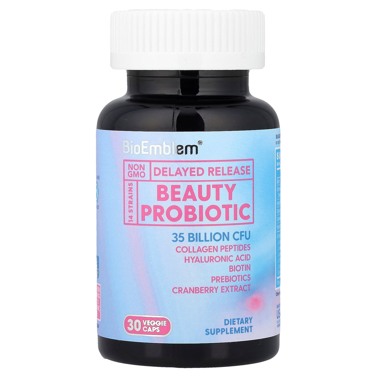 BioEmblem, Beauty Probiotic, 30 Veggie Caps