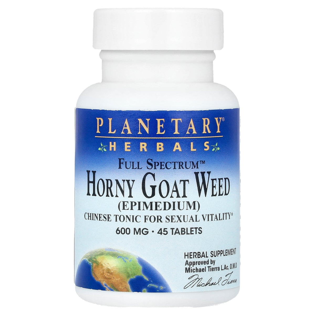 Planetary Herbals, Full Spectrum™ Horny Goat Weed, 45 Tablets
