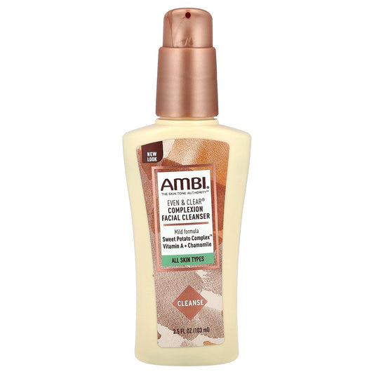 AMBI, Even & Clear®, Complexion Facial Cleanser, Fragrance Free, 3.5 fl oz (103 ml)