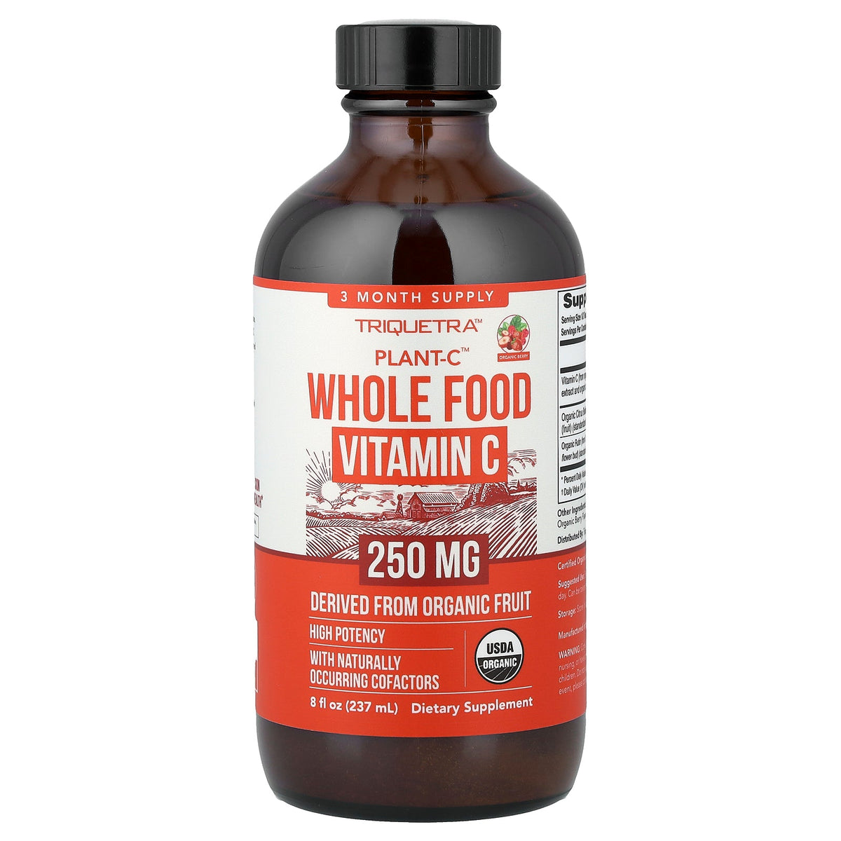 Triquetra, Plant-C™ Whole Food Vitamin C, Organic Berry, 8 fl oz (237 ml)