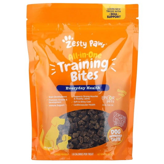Zesty Paws, All-In-One Training Bites, For Dogs, All Ages, Peanut Butter, 12 oz (340 g)
