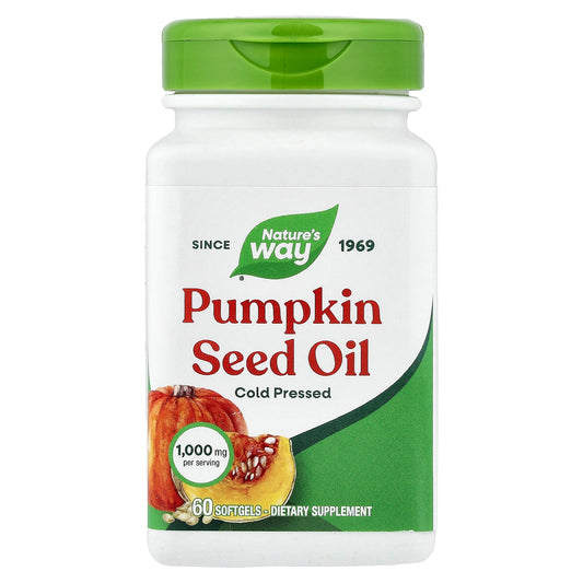 Nature's Way, Pumpkin Seed Oil, 60 Softgels (1 g per Capsule)