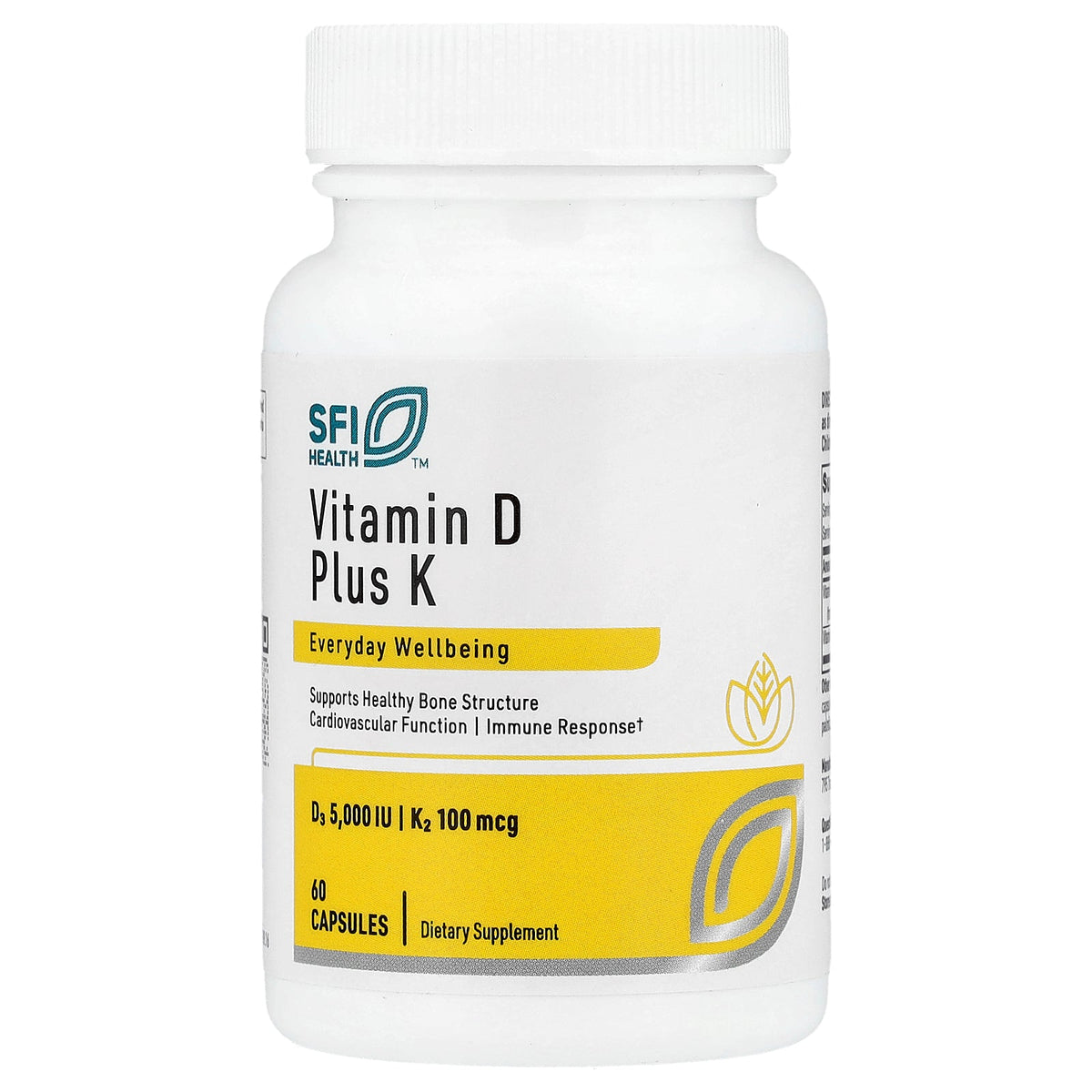 SFI Health, Vitamin D Plus K, 60 Capsules