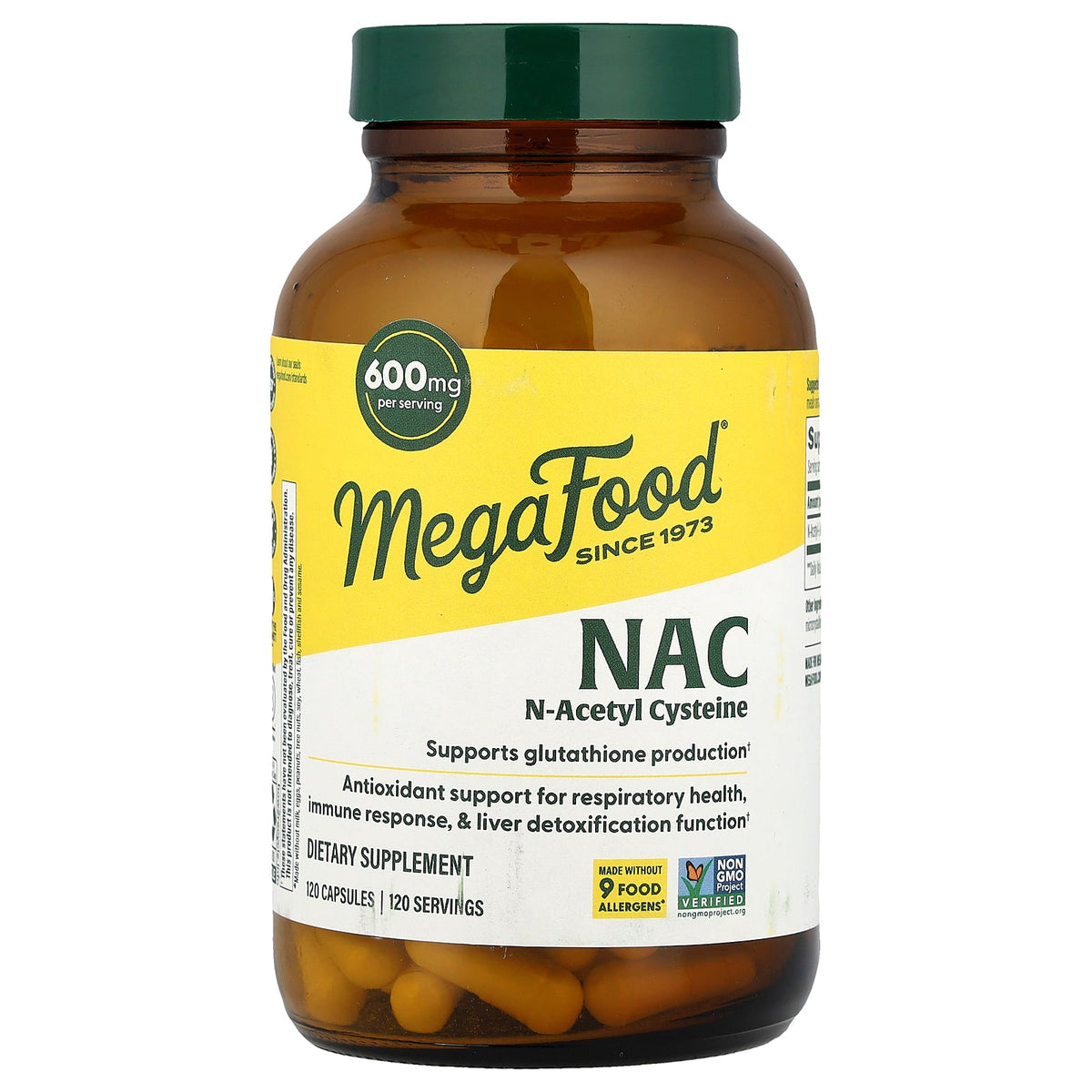 MegaFood, NAC, 600 mg, 120 Capsules