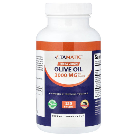 Vitamatic, Extra Virgin Olive Oil, 120 Softgels (1,000 mg per Softgel)