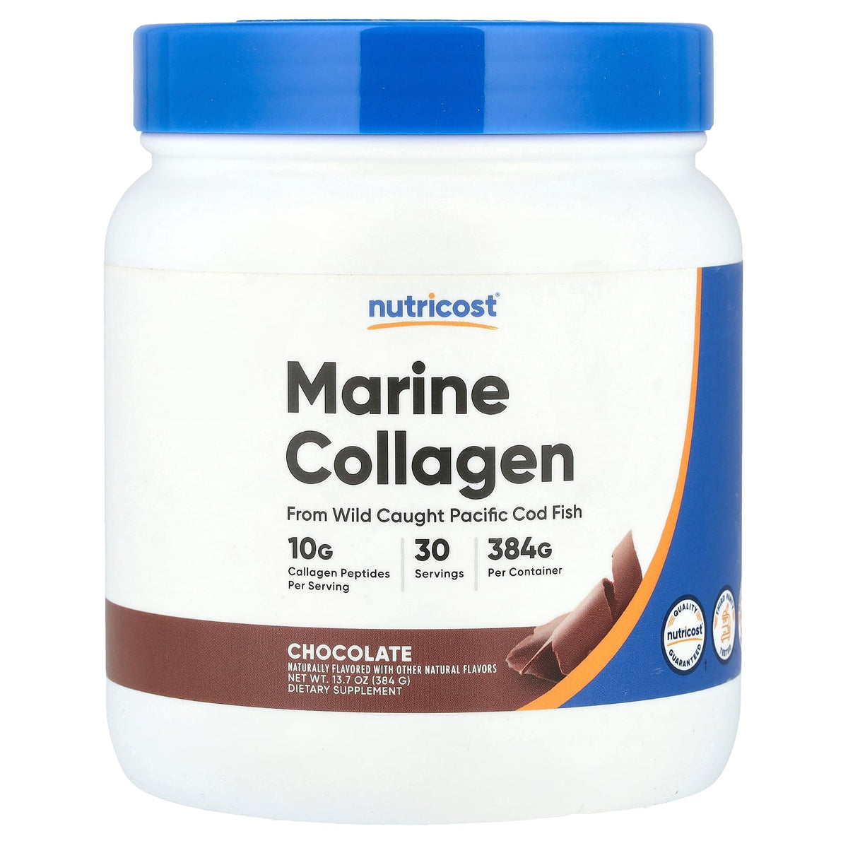 Nutricost, Marine Collagen, Chocolate, 13.7 oz (384 g)