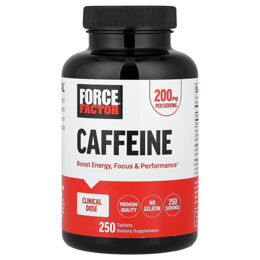 Force Factor, Caffeine, 200 mg, 250 Tablets