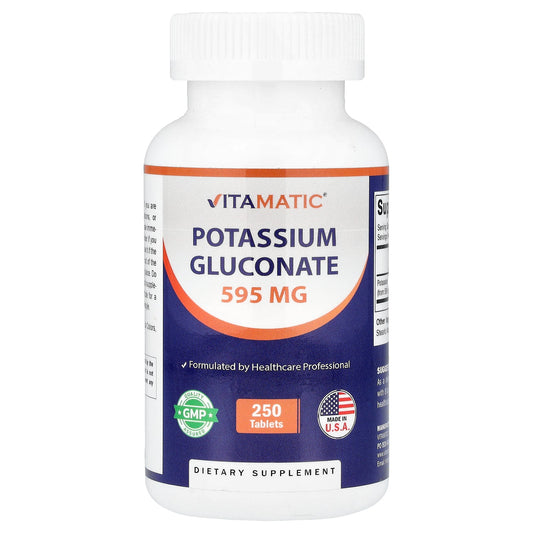 Vitamatic, Potassium Gluconate, 595 mg, 250 Tablets