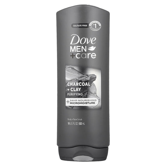 Dove, Men + Care, Body + Face Scrub, Charcoal + Clay, 18 fl oz (532 ml)