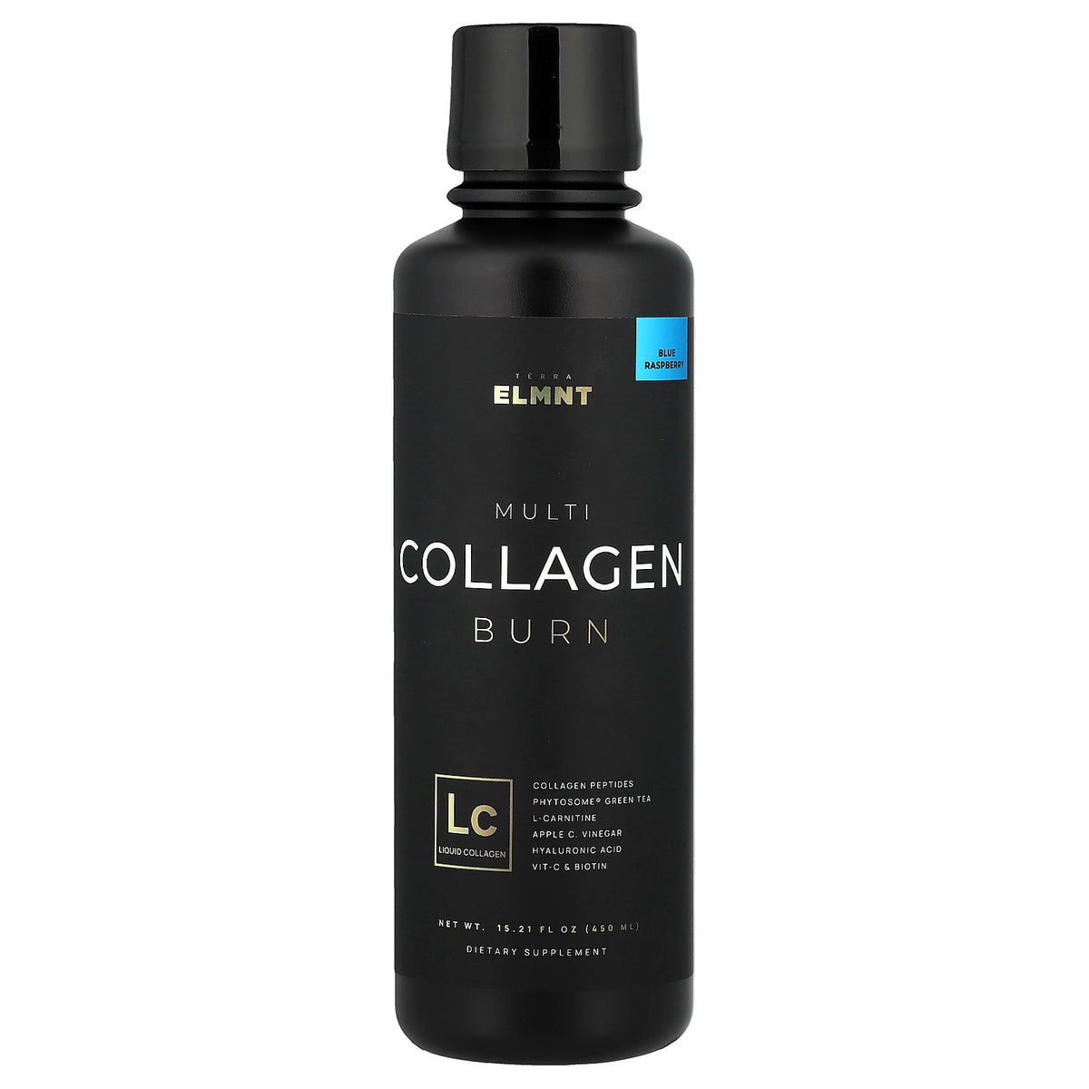 TERRA ELMNT, Multi Collagen Burn, Blue Raspberry, 15.21 fl oz (450 ml)