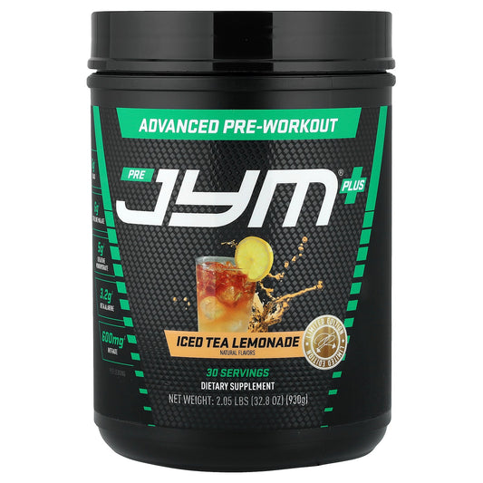 JYM Supplement Science, Pre JYM® Plus, Advanced Pre-Workout, Iced Tea Lemonade, 2.05 lbs (930 g)