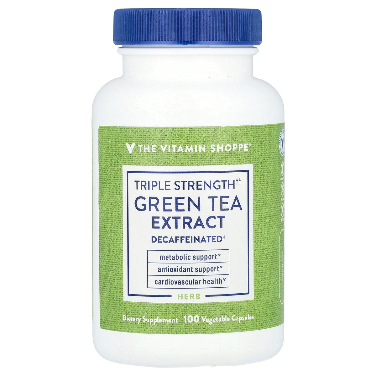 The Vitamin Shoppe, Green Tea Extract, Triple Strength, Decaffeinated, 100 Vegetable Capsules (750 mg per Capsule)