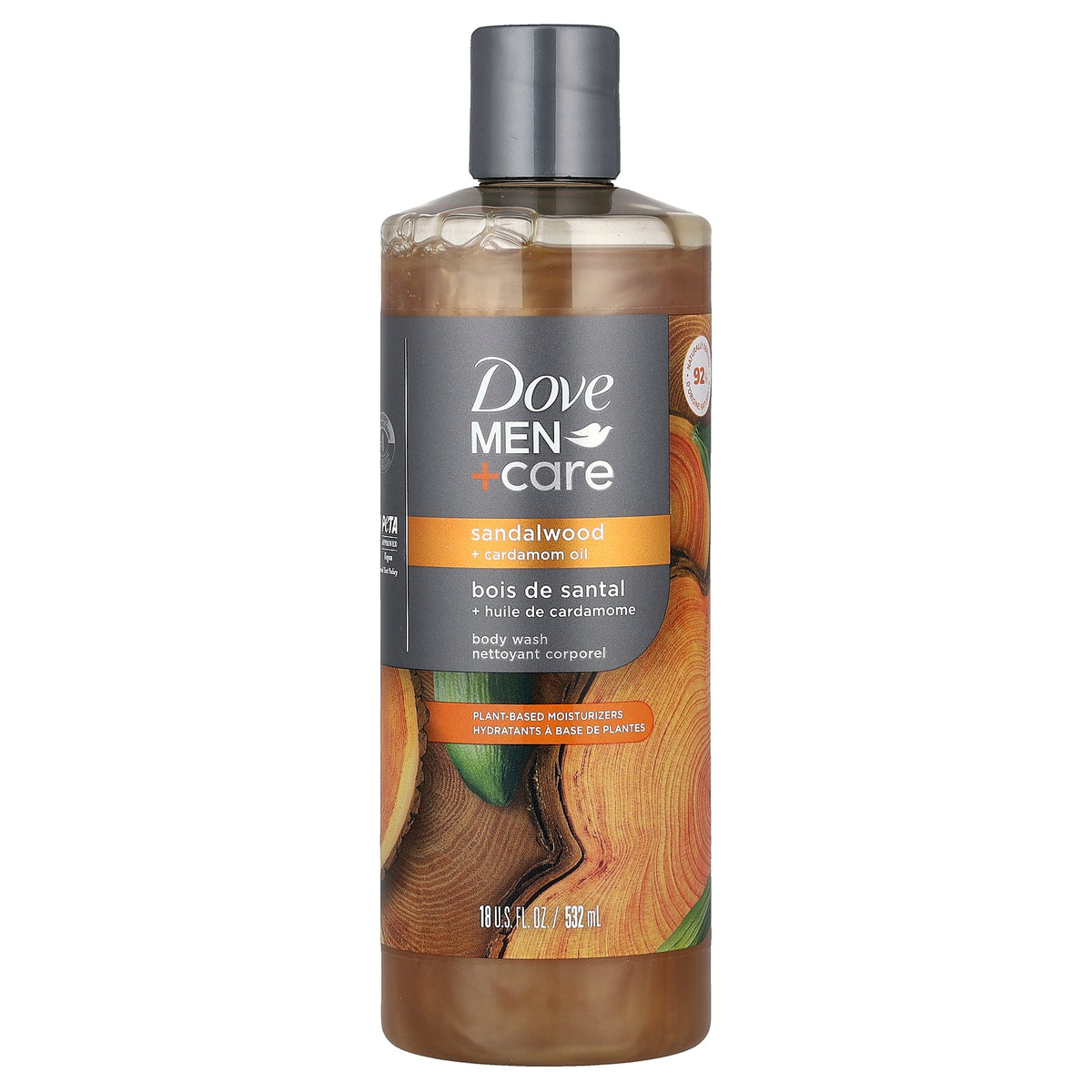 Dove, Men + Care, Body Wash, Sandalwood + Cardamom Oil, 18 fl oz (532 ml)